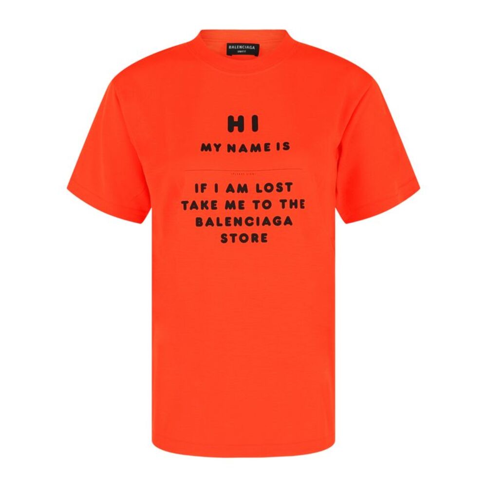 Balenciaga "Hi My Name Is" Small-Fit T-Shirt Multi Womens